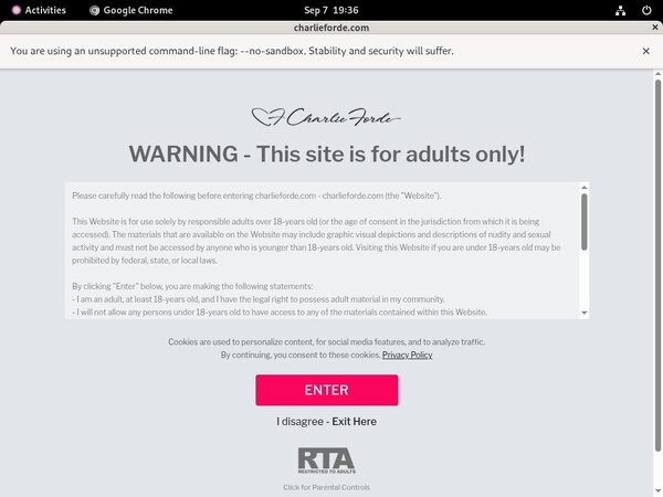 Charlieforde Signup Discount