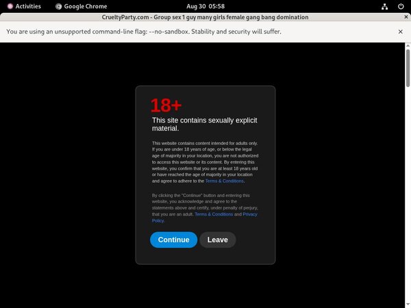 Cruelty Party Passwords 2018