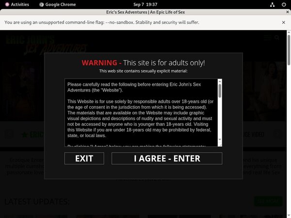 Ericjohnssexadventures.com $1 Porn Trial