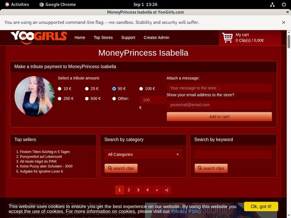 Free Trial On Isabell Moneyprincess