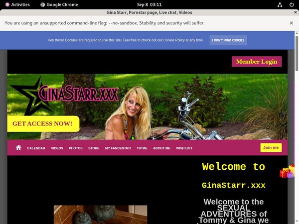 Free Working Gina Starr Logins