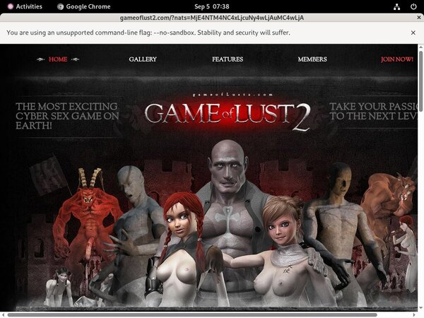 Gameoflust2.com Account Information