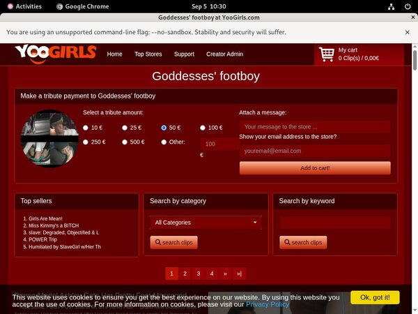 Goddesses Footboy Paypal Join