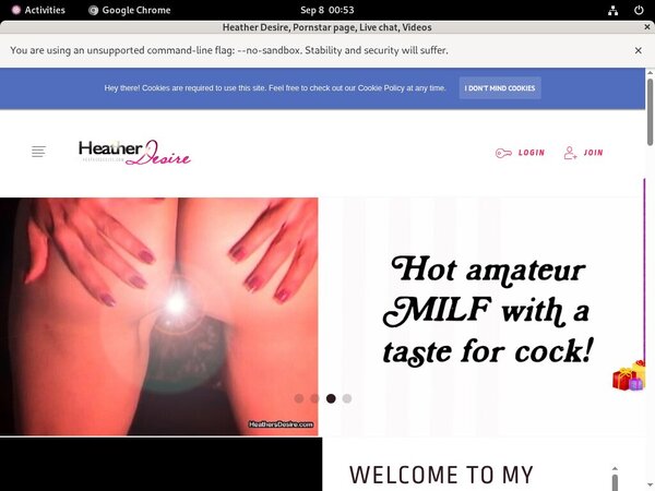 Heathersdesire Sign Up Page