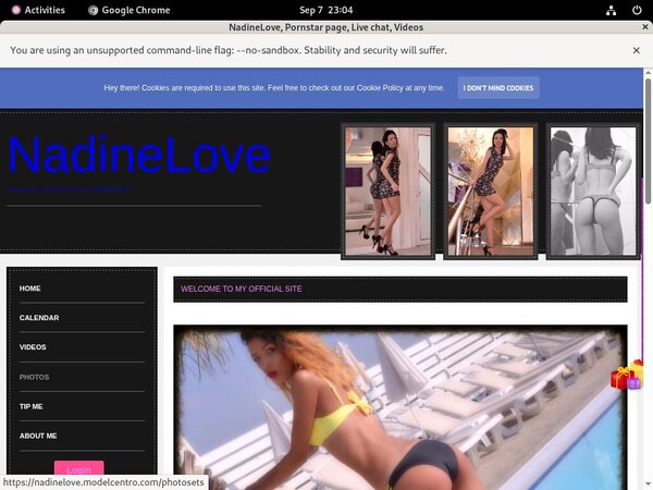 NadineLove Signup Page